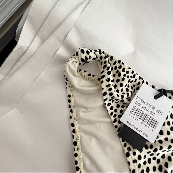 Kendall and Kylie Animal Dot Two piece bikini with knotted bottoms and top New!! - Picture 13 of 16